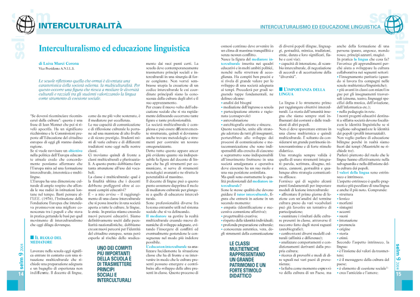 Redazione e grafica di alcuni numeri della rivista SELM Scuola e lingua moderna